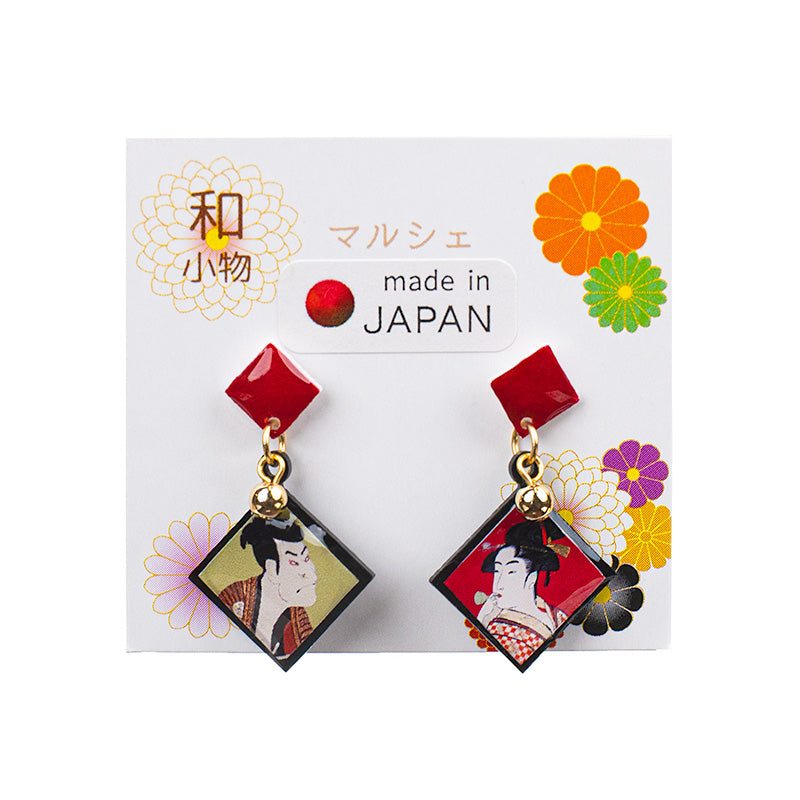 Boucles d’Oreilles Japonaises Couple Ukiyo-e