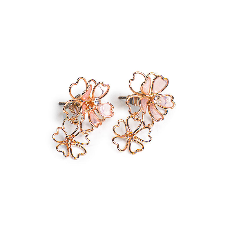 Boucles d’Oreilles Japonaises Double Sakura