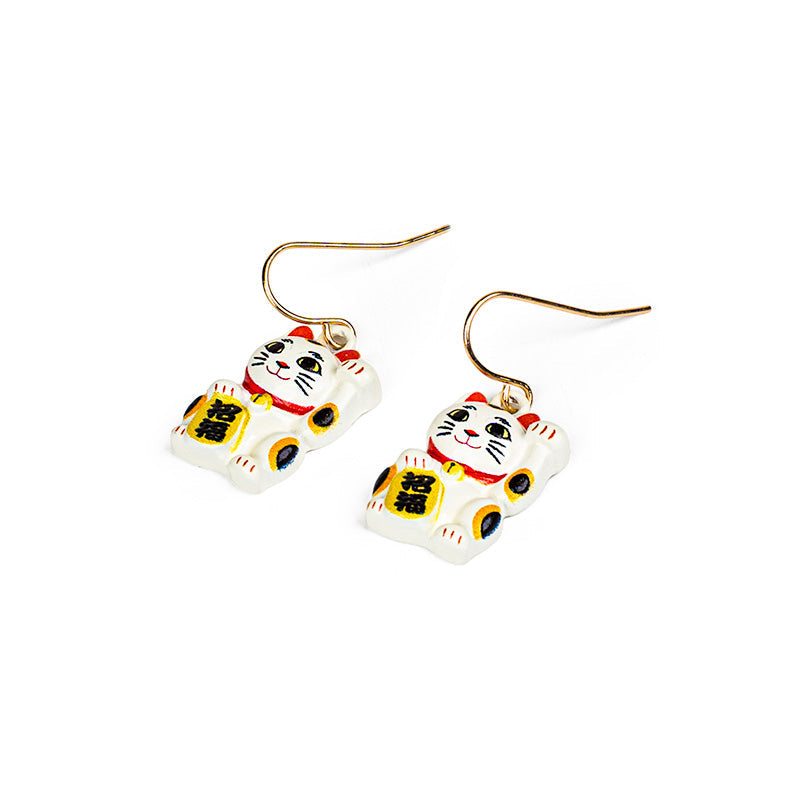 Boucles d’Oreilles Japonaises Maneki Neko