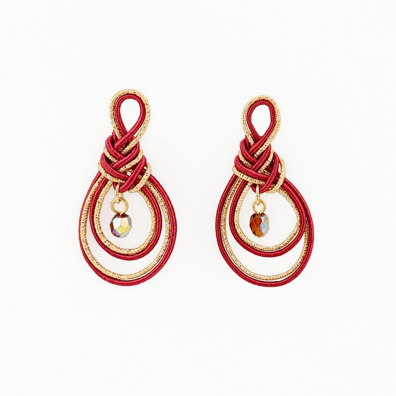 Boucles d’Oreilles Japonaises Mizuhiki
