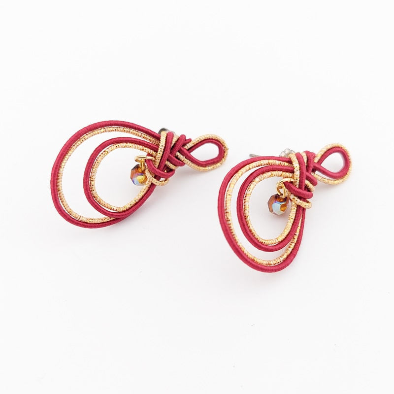 Boucles d’Oreilles Japonaises Mizuhiki