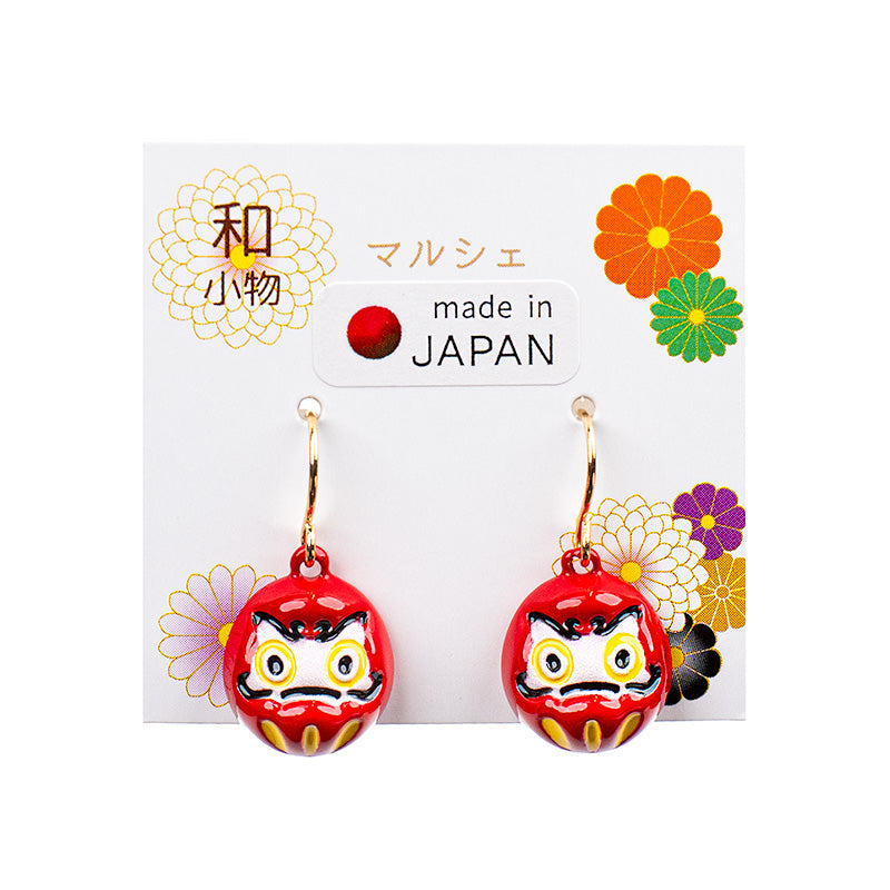 Boucles d’Oreilles Japonaises Petit Daruma