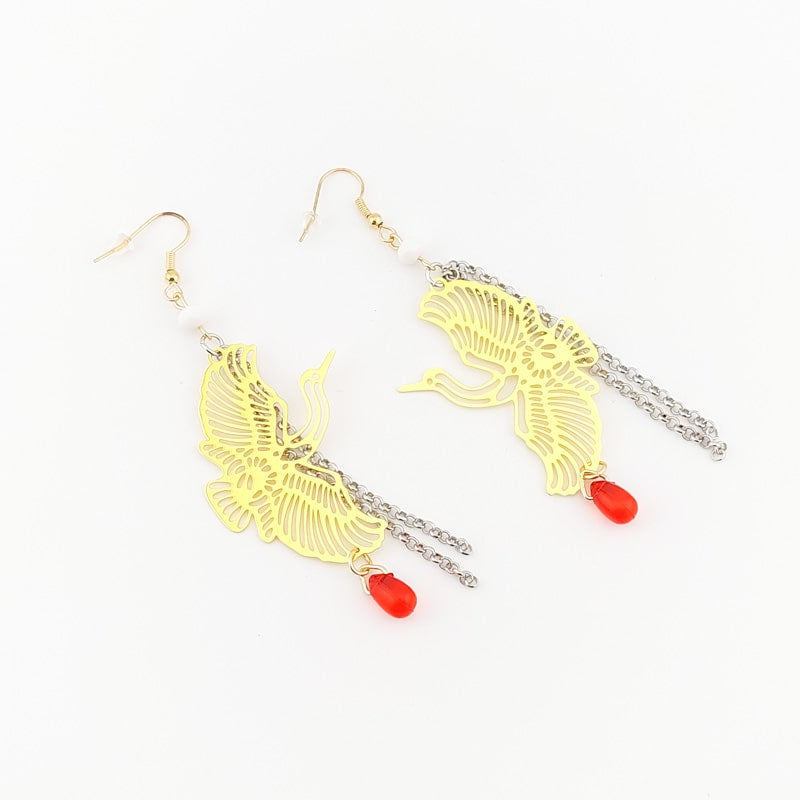 Boucles d’Oreilles Japonaises Tsuru