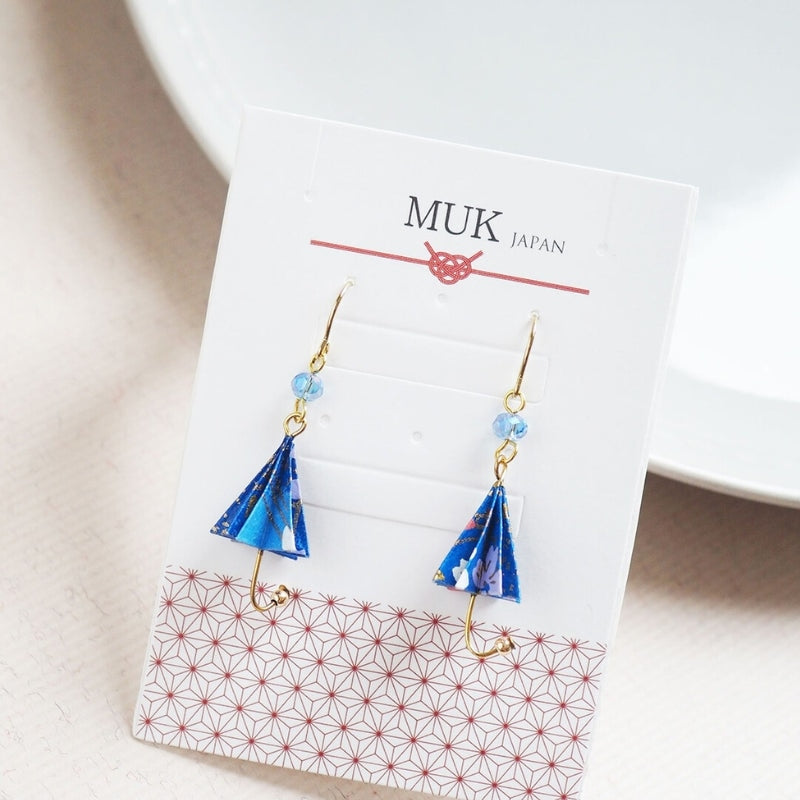 Boucles d’Oreilles Ombrelle Bleue