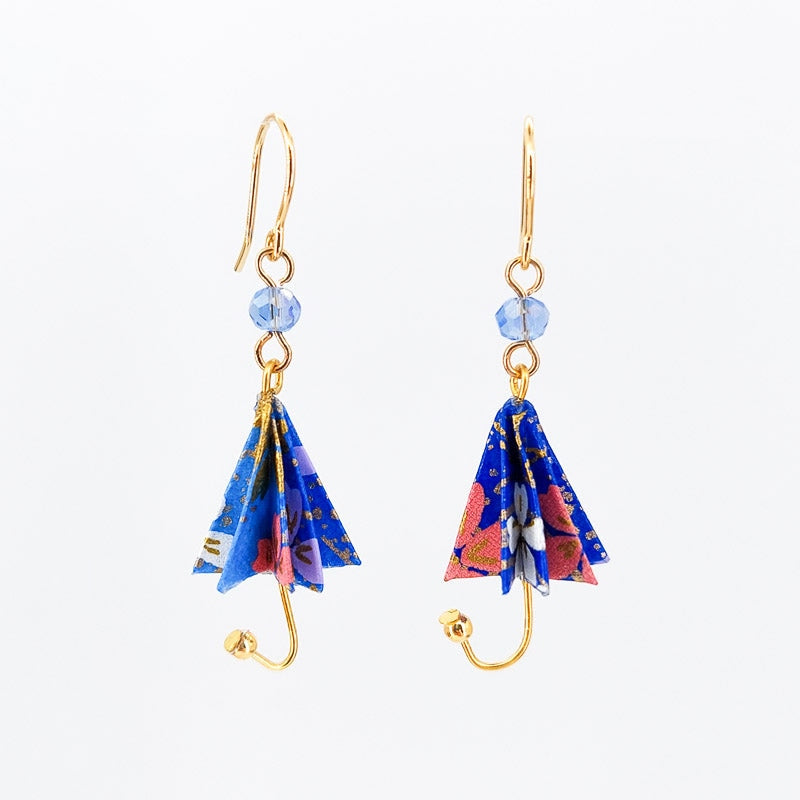 Boucles d’Oreilles Ombrelle Bleue