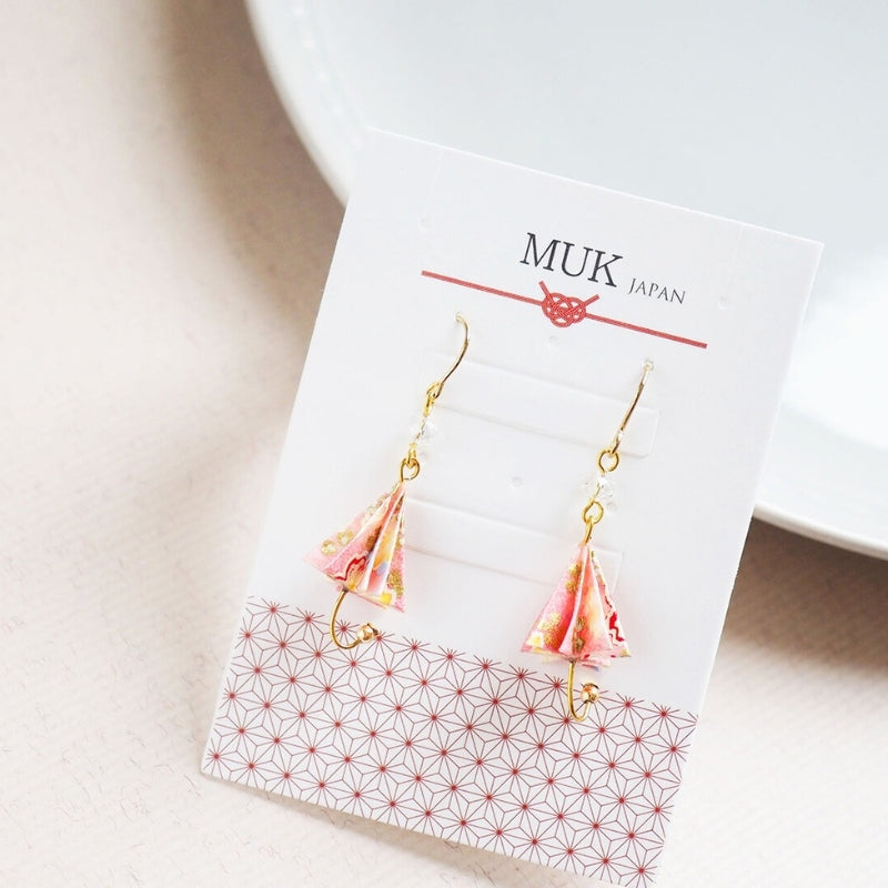 Boucles d’Oreilles Ombrelle Rose