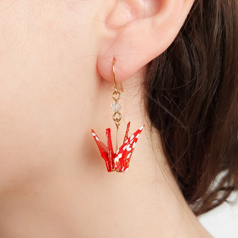 Boucles d’Oreilles Origami Aka