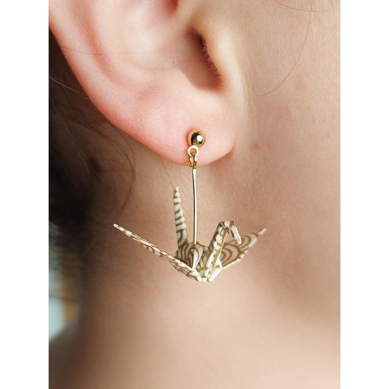 Boucles d’Oreilles Origami Doré