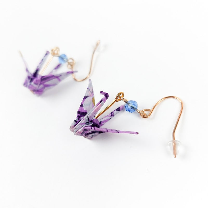 Boucles d’Oreilles Origami Murasaki