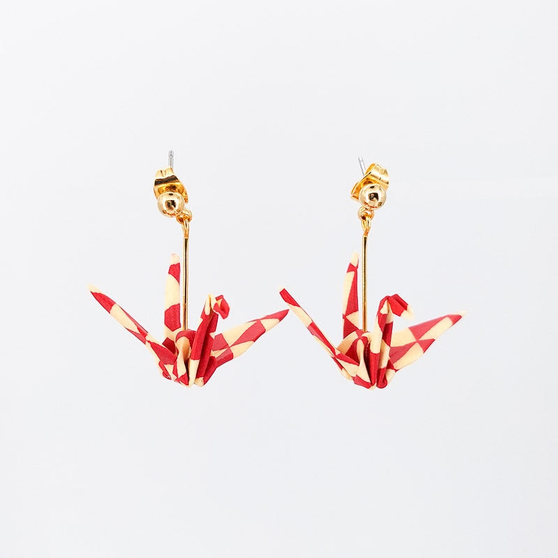 Boucles d’Oreilles Origami Rouge