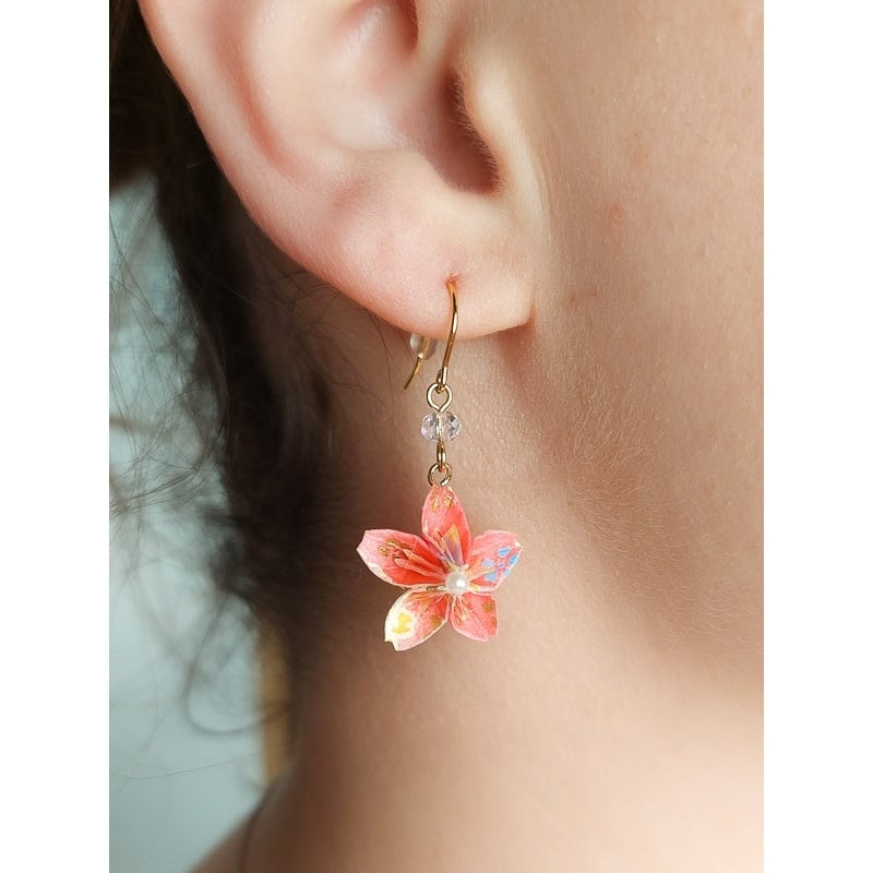 Boucles d’Oreilles Origami Sakura