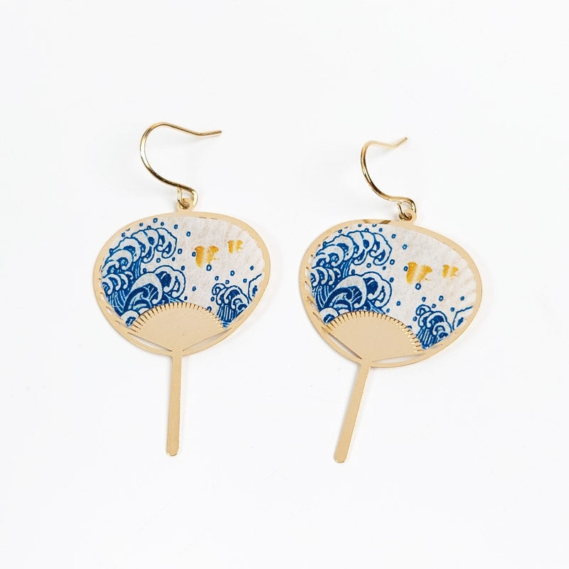 Boucles d’Oreilles Uchiwa Nami