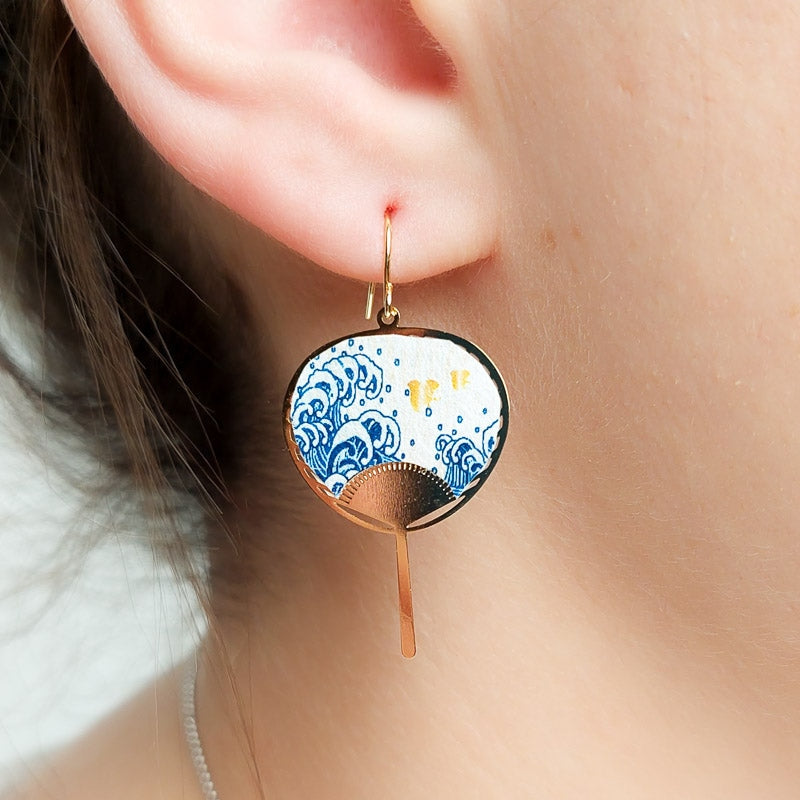 Boucles d’Oreilles Uchiwa Nami