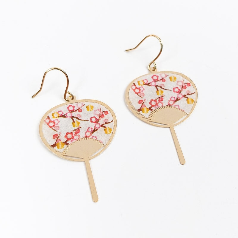 Boucles d’Oreilles Uchiwa Ume