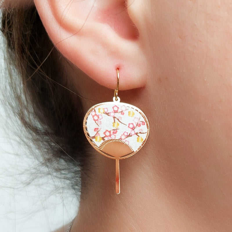 Boucles d’Oreilles Uchiwa Ume