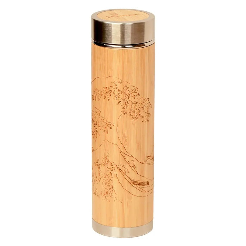 Bouteille à Thé en Bambou Grande Vague de Kanagawa - 400ml
