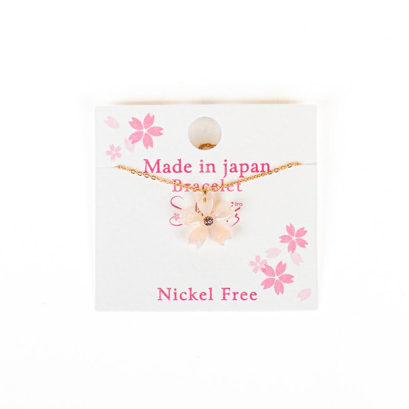 Bracelet Japonais Fleur Sakura Blanche