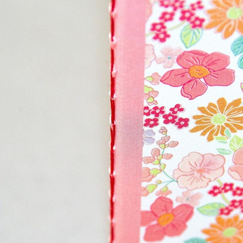 Carnet Japonais Fleuri Rose