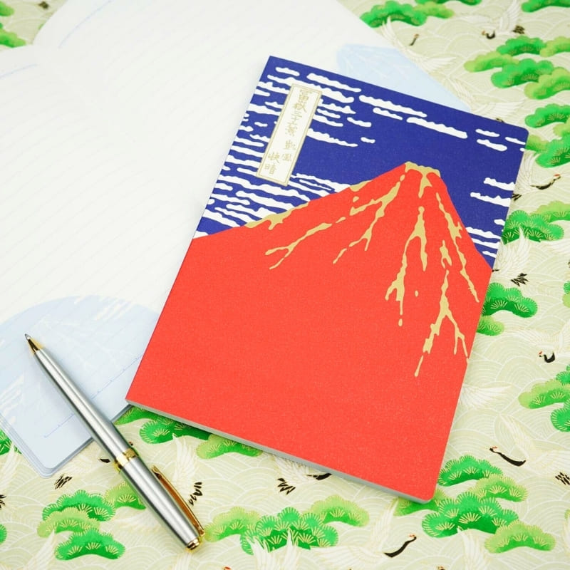 Carnet Japonais Mont Fuji Rouge