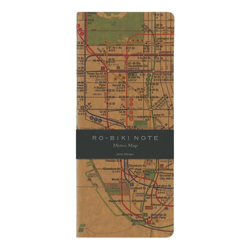 Carnet Ro-Biki Note Metro Map