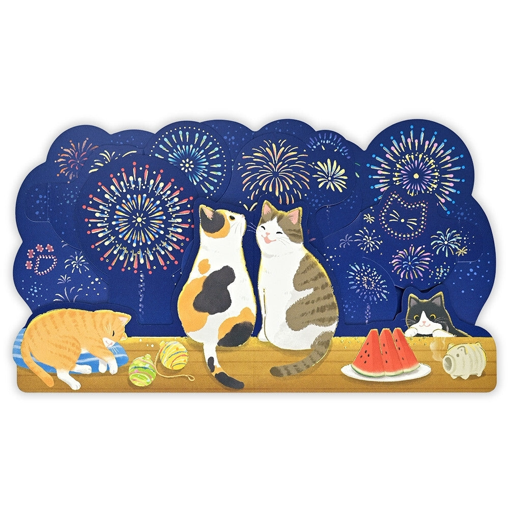 Carte 3D Chats et Feux d’Artifice