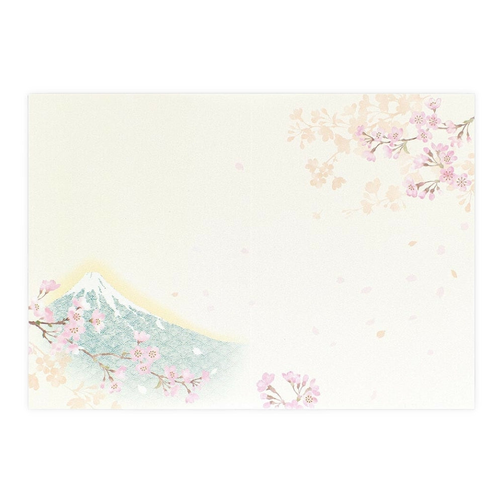 Carte Japonaise Mont Fuji et Cerisiers