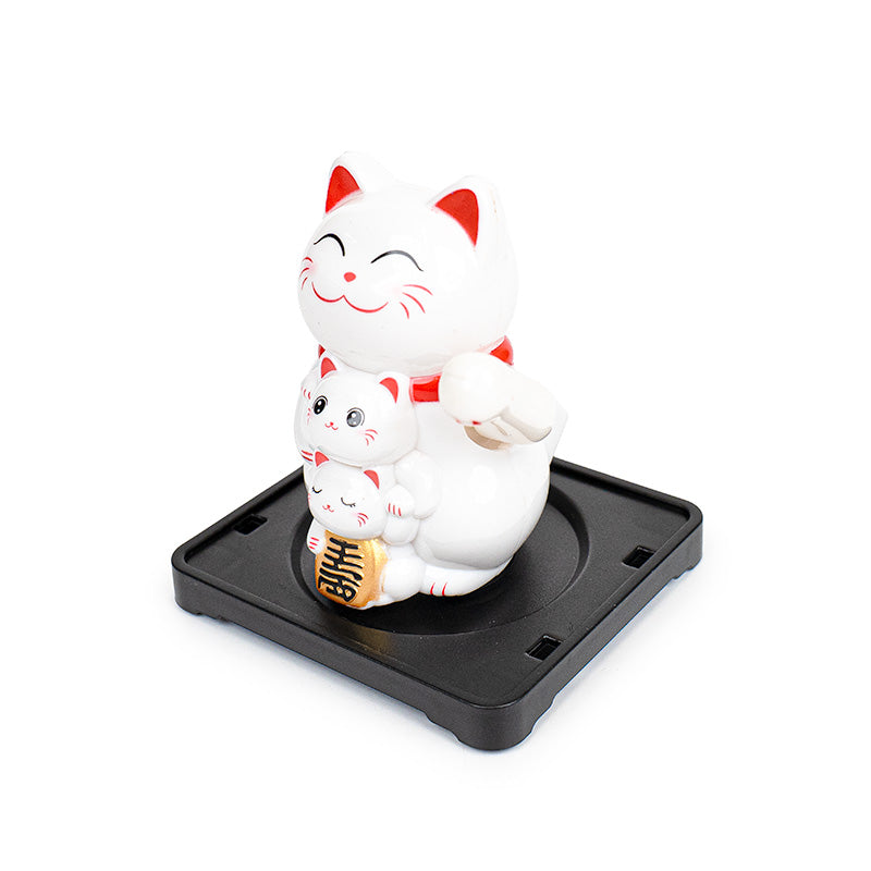 Chat Maneki Neko Solaire Articulé - Famille