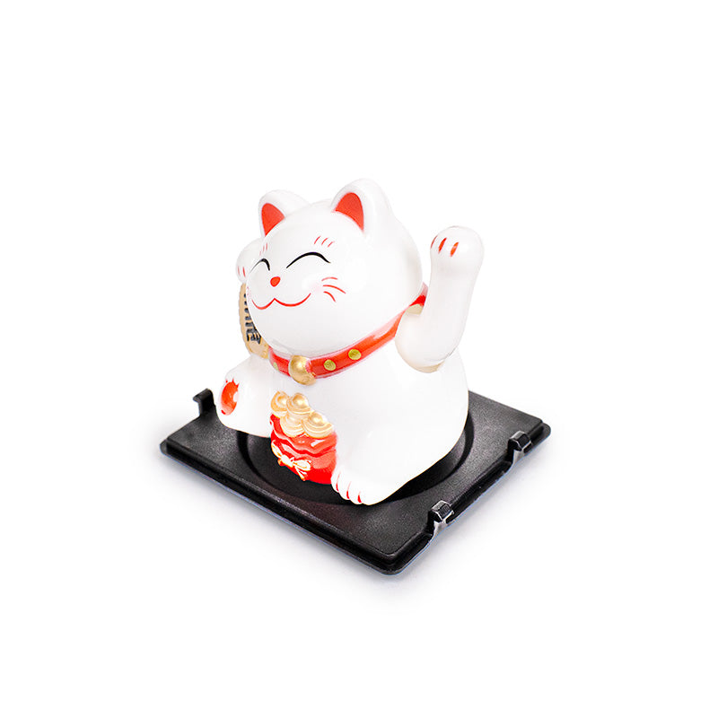 Chat Maneki Neko Solaire Articulé - Fortune