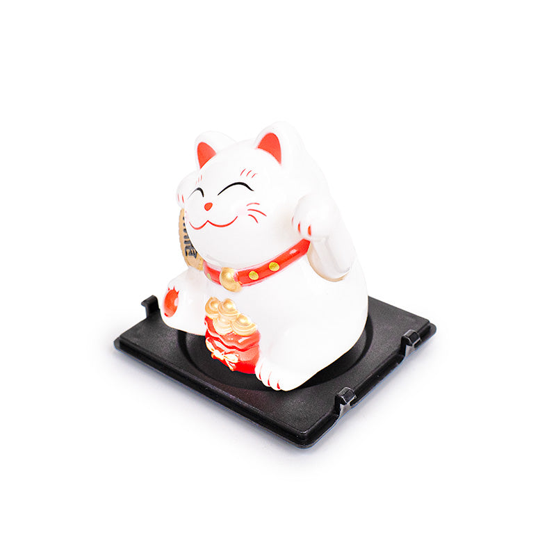 Chat Maneki Neko Solaire Articulé - Fortune