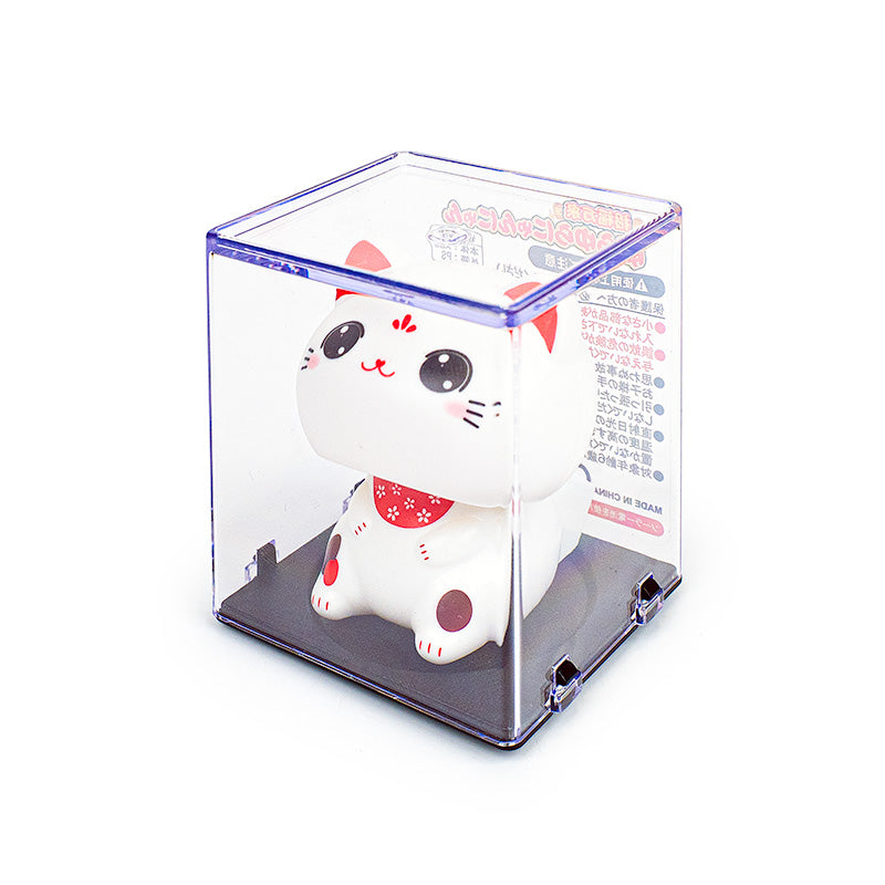Chat Porte-Bonheur Solaire Articulé - Kawaii
