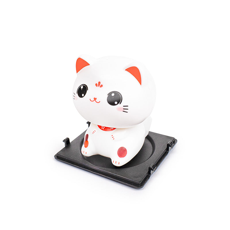 Chat Porte-Bonheur Solaire Articulé - Kawaii