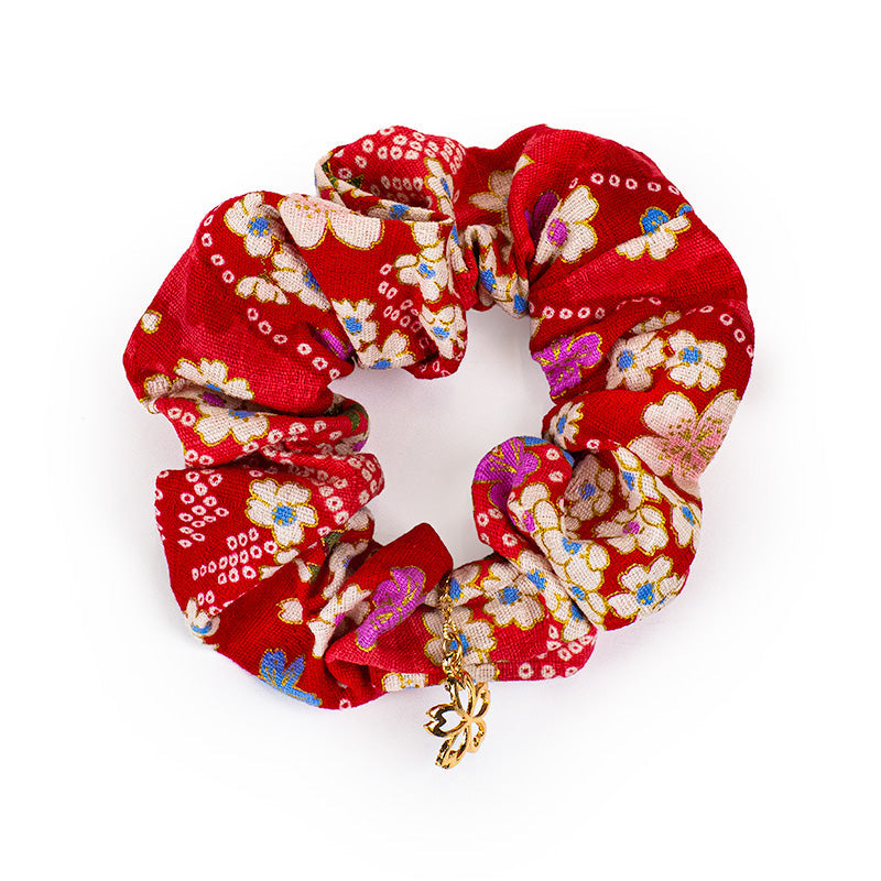 Chouchou Scrunchie Japonais Fleuri