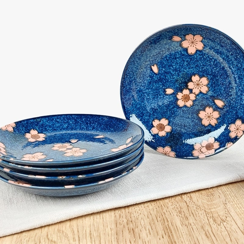 Coffret 5 Assiettes Japonaises Sakura