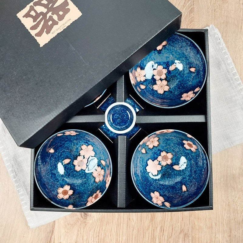 Coffret 5 Bols Japonais Sakura