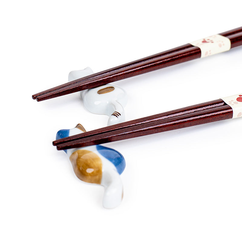 Coffret Baguettes Japonaises & Repose-Baguettes Chat