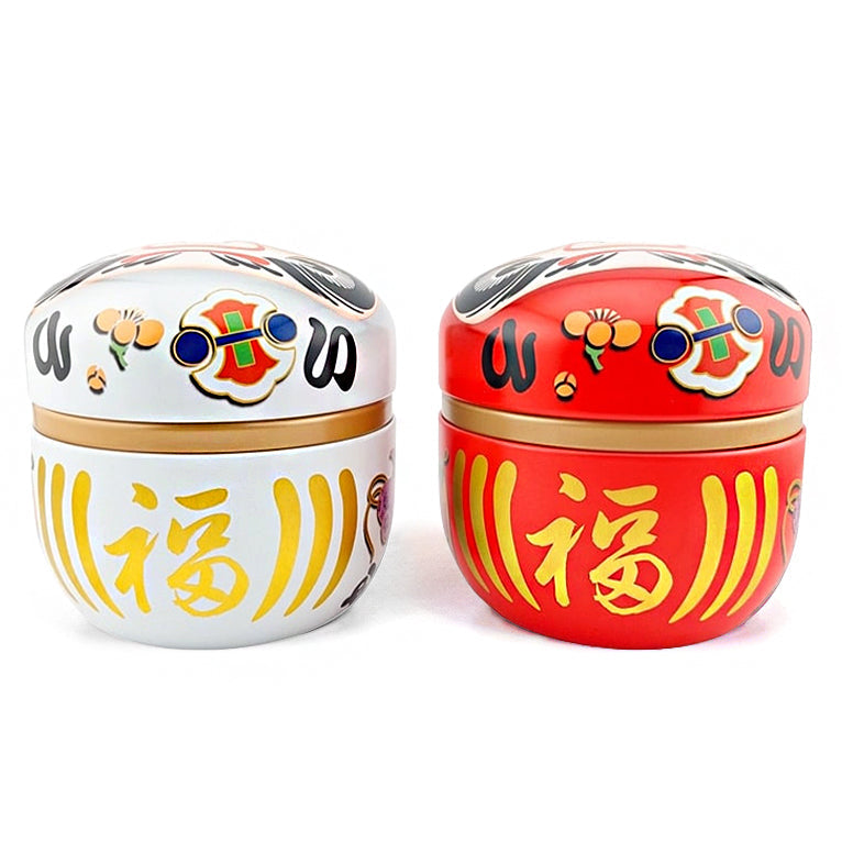 Coffret Deux Boîtes à Thé Métal Daruma