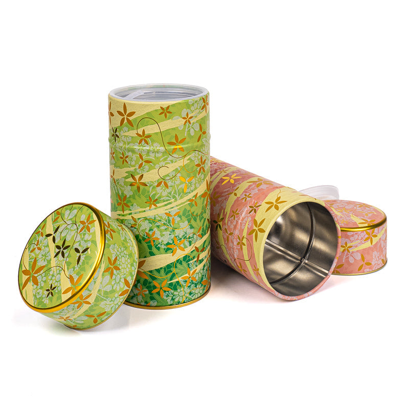 Coffret Deux Boîtes à Thé Métal Imprimé Floral
