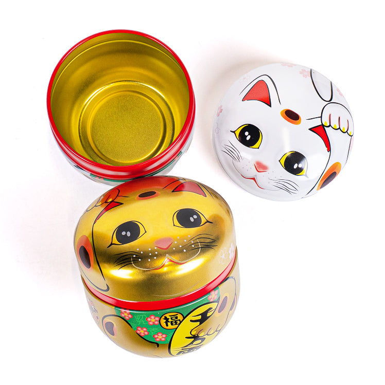 Coffret Deux Boîtes à Thé Métal Maneki Neko