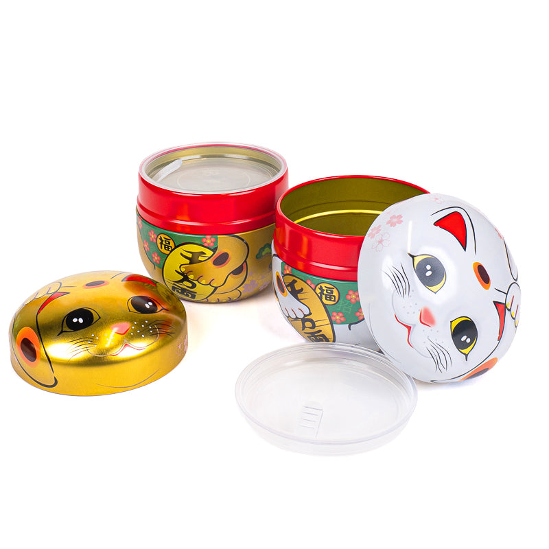 Coffret Deux Boîtes à Thé Métal Maneki Neko