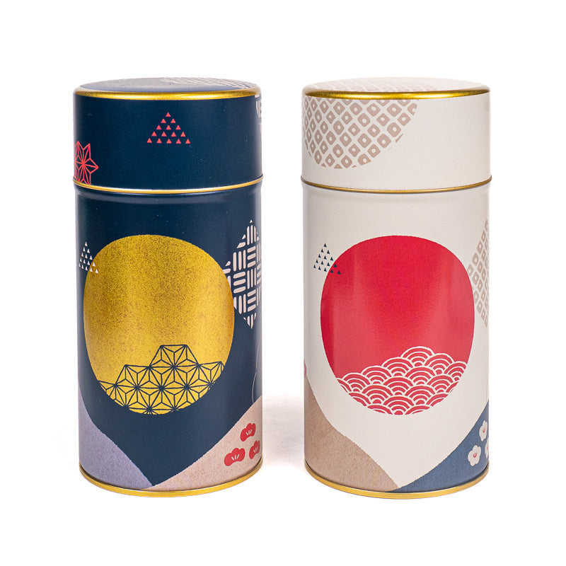 Coffret Deux Boîtes à Thé Métal Soleil & Lune