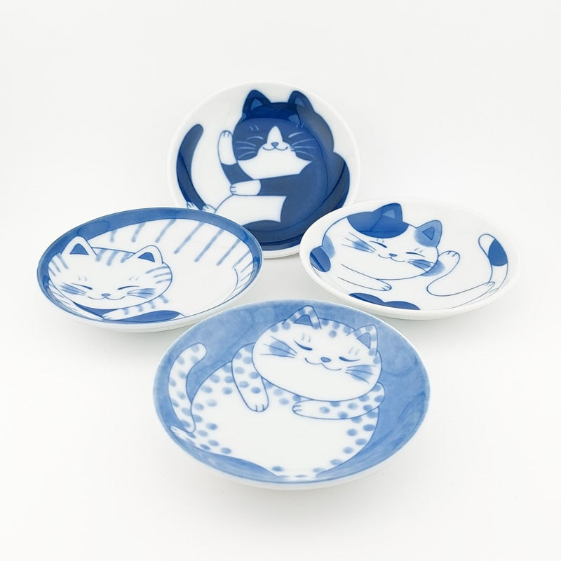 Coffret Petites Assiettes Japonaises Chat