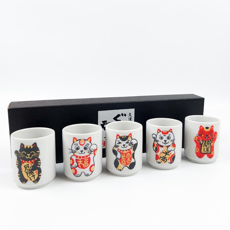 Coffret Verres à Saké Maneki Neko