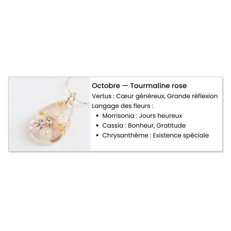 Collier Japonais Porte-Bonheur - Octobre