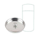 Boîte à Thé Cylindrique En Fer Argenté - 4,5L, Couvercle Cloche, Hermétique, Décoration Vintage - 8