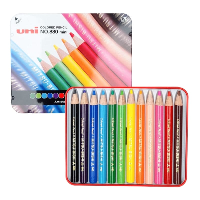 Crayons de Couleur Japonais Uni Mitsubishi 880 Mini