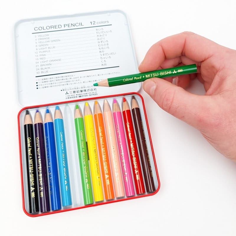 Crayons de Couleur Japonais Uni Mitsubishi 880 Mini