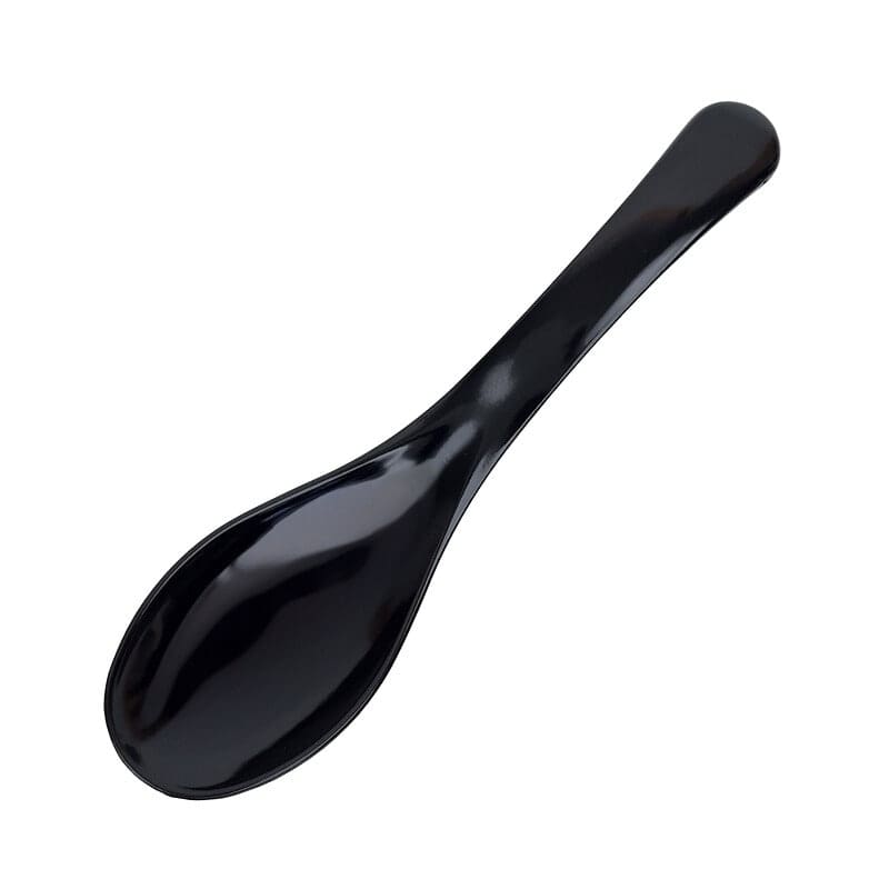 Cuillère à Ramen Laquée Résine Noir