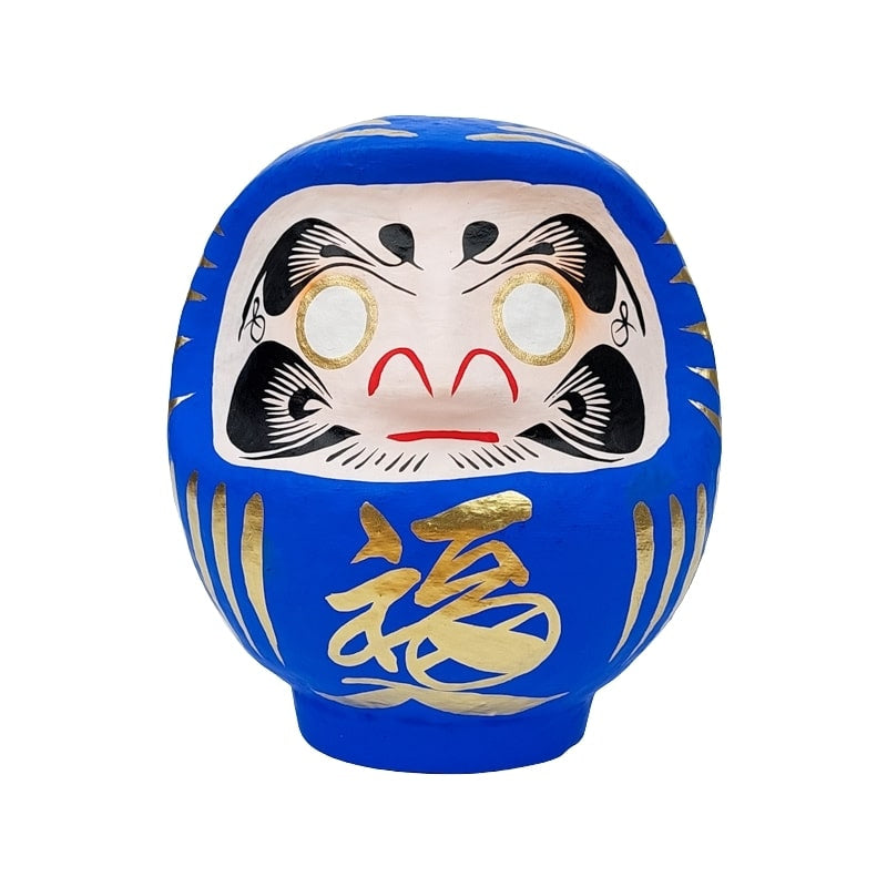 Daruma Japonais Bleu - 12 cm