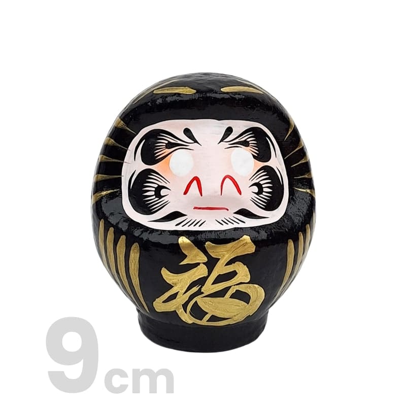 Daruma Japonais Noir - 9 à 15 cm - 9 cm