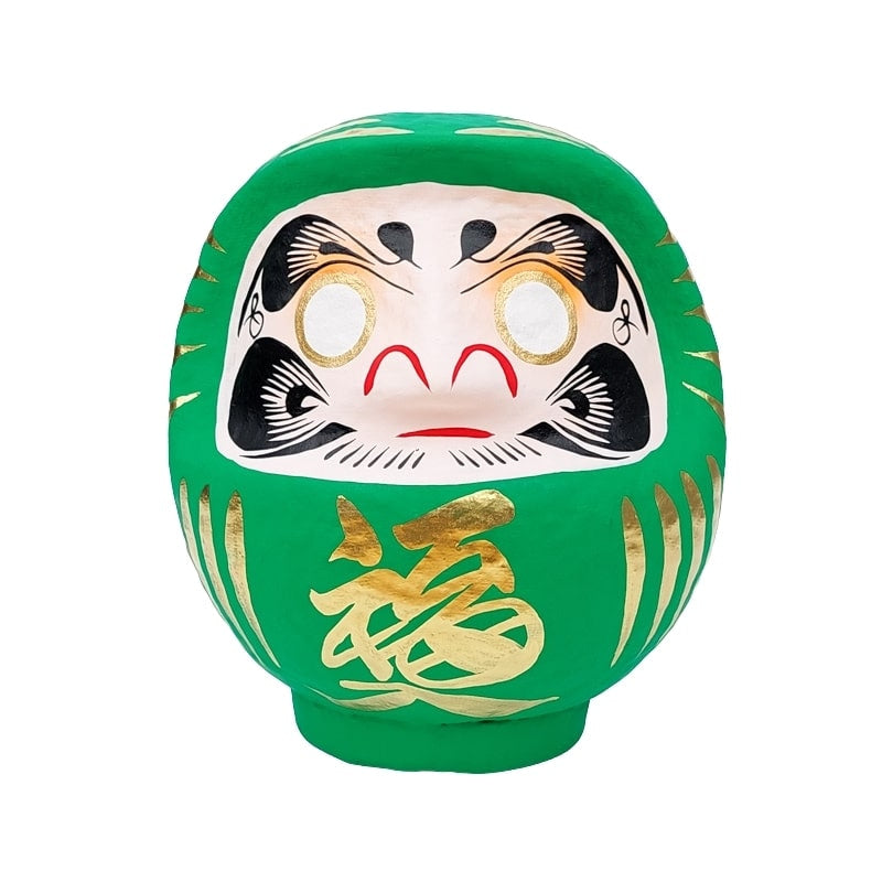 Daruma Japonais Vert - 12 cm